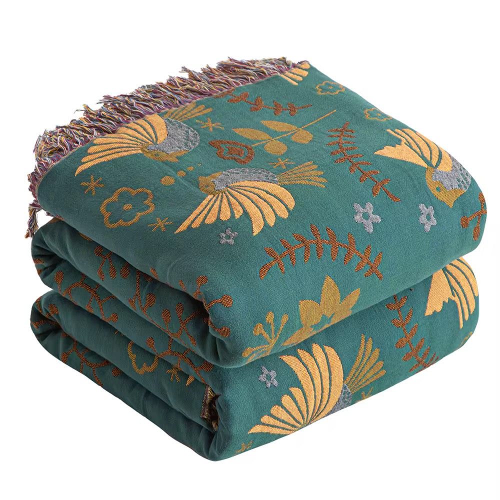 Green Cotton Blanket